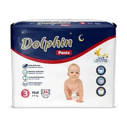 Підгузки Dolphin Dolphin 3 midi 4-9 кг 34 шт (8680131207220)