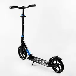 Самокат Best Scooter 57х14х88-98 см Чорно-блакитний 000231599 - мініатюра 5