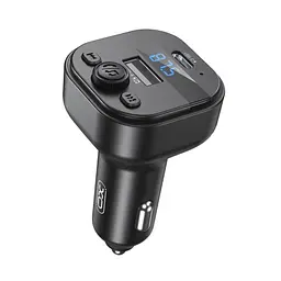 ФМ-модулятор XO BCC18 Smart bluetooth MP3 Car Charger Type-C 3A Чорний
