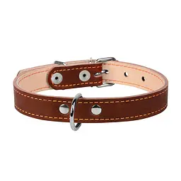 Нашийник "CoLLaR подвійний (ширина 14мм, довжина 27-35см) коричневий - мініатюра 2