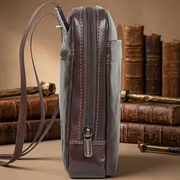 Чоловіча сумка Tony Perotti натуральна шкіра Italico 6056G-15 (90106) Коричнева - мініатюра 5