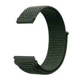 Ремінець нейлоновий на липучці BeWatch для Samsung Galaxy Watch 4/5/6 Хакі (1011316.4UW) - мініатюра 2