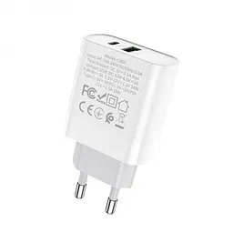 Мережевий зарядний пристрій Hoco C80A Rapido PD18W+QC3.0 charger set Type-C to Lightning - мініатюра 4
