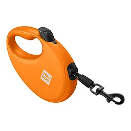 Повідець-рулетка для собак Waudog R-leash з контейнером для пакетів світловідбивна стрічка M до 20 кг 5м помаранчевий - мініатюра 6
