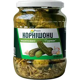 Корнішони мариновані Домашні продукти Гурман 680 г