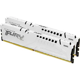 Модуль пам'яті для комп'ютера DDR5 64GB (2x32GB) 6400 MHz Beast White EXPO Kingston Fury (ex.HyperX) (KF564C32BWEK2-64) - мініатюра 2