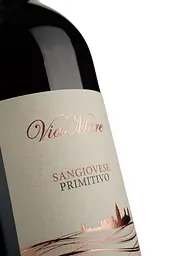 Cielo e Terra Viamare Sangiovese Primitivo Puglia IGT, червоне, сухе, 12,5%, 0,75 л - мініатюра 3