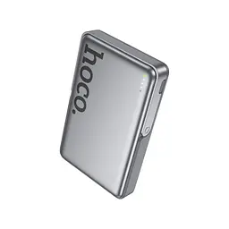 Батарея універсальна HOCO 10000mAh Sunlight PD/20W Magnetic with stand Metal Grey (Q36A / 714987) - мініатюра 4