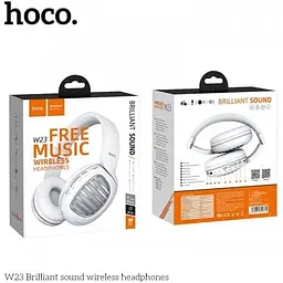 Навушники Hoco Brilliant Sound W23 Bluetooth з MicroSD/AUX білі 6931474709615 - мініатюра 2