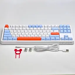 Ігрова дротова механічна клавіатура Kondor Orion Classic / Дротове підключення / Grey Silent Switch / White - мініатюра 2
