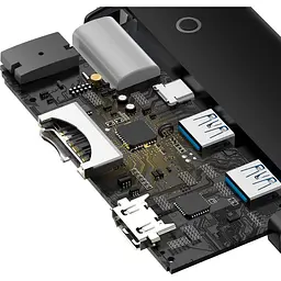 USB-хаб Baseus Lite Series 6-Port Type-C PD Hub (WKQX050101) [77934] - мініатюра 6
