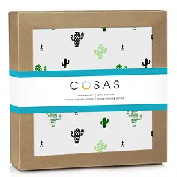 Пелюшки фланелеві Cosas Cactus 80х100 см, зелені
