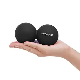 Масажний м'яч подвійний Cornix Cornix Lacrosse DuoBall 6.3 x 12.6 см XR-0113 Black - мініатюра 3
