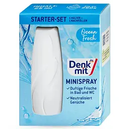 Міні освіжувач повітря в спреї DenkMit Ocean Fresh, 25 мл + тримач