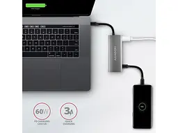 Мультипортовий адаптер AXAGON Speedster 5in1 rev2.0 Grey (HMC-5G2) - мініатюра 5