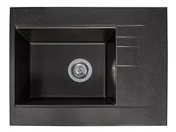 Кухонна мийка Miraggio BODRUM 650 black (0002300) Граніт, Врізна, Чорний