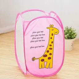 Кошик для іграшок UKC складаний з боковою кишенею 30х48 см 00336pink Рожевий - мініатюра 5
