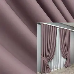 Комплект штор VR-Textil Midnight блэкаут 2 шт 150x290 см пудровый (1679ш)