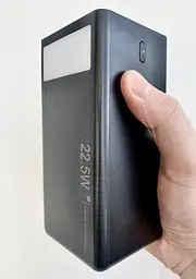 Зовнішній акумулятор Повербанк 50000 mAh WUW Y500 22.5W з ліхтариком (Black&White) - мініатюра 4