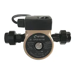 Насос циркуляційний Optima OP25-60 180мм + гайки + кабель з вилкою - мініатюра 5