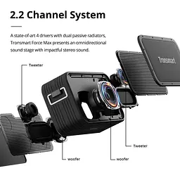 Портативна акустика Tronsmart Force Max Portable Outdoor Speaker 80w бездротова - мініатюра 6