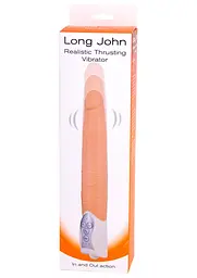 Реалістичний вібратор Seven Creations Long John 17 см тілесний - мініатюра 3