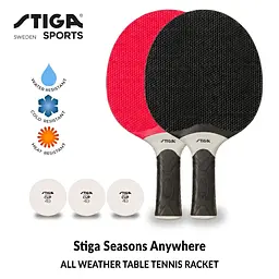 Набір для настільного тенісу Stiga Seasons Anywhere 2 Bats 3 Balls (1210-0122-01-2) - мініатюра 3