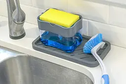 Диспенсер дозатор для миючого засобу з губкою для кухні UKC Sponge Caddy - мініатюра 7