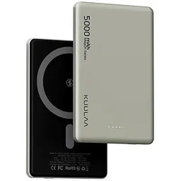 Повербанк Kuulaa MagSafe Powerbank бездротовий з бездротовою зарядкою для iPhone магнітний 5000 mAh 20W Titanium