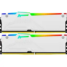 Модуль пам'яті Kingston Fury DDR5 64GB (2x32) 5600MHz Beast White RGB XMP (KF556C40BWAK2-64) - мініатюра 2