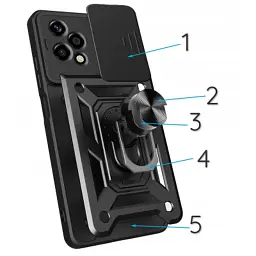 Чохол до мобільного телефона BeCover Military Honor 200 Lite Black (713044) - мініатюра 3