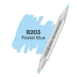 Маркер двосторонній Пастельний блакитний, B203, 99IDEAS