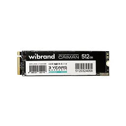 Накопичувач SSD M.2 Wibrand Caiman 512GB NVMe 2280 PCIe 3.0 3D NAND (WIM.2SSD/CA512GB) - мініатюра 3