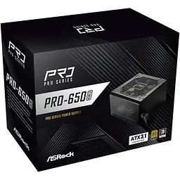 Блок живлення 650W ASRock PRO PRO-650G 120mm, 80+ Золотистий, Retail - мініатюра 5