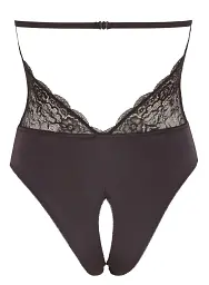Боді Cottelli Collection Lingerie Crotchless M чорний - мініатюра 4