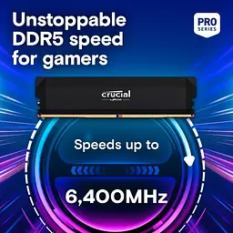 Модуль пам'яті Crucial DDR5 32GB Pro OC 6400Mhz CL40 Black (CP32G64C40U5B) - мініатюра 5