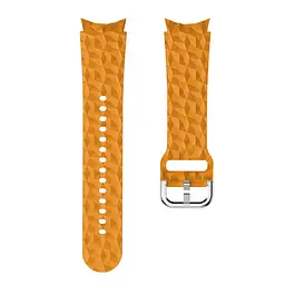 Браслет Diamond для Samsung Galaxy Watch 6 - жовто-гірчичний ширина кріплення 20мм силікон Watchbands (W28-8WB253453) - мініатюра 2