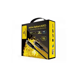 Кабель мультимедійний HDMI M to HDMI M 10.0m V2.0 AOC 4K60Hz gold Cablexpert (CCBP-HDMI-AOC-10M-02) - мініатюра 2