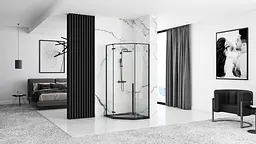 Душовий піддон Rea Diamond black 90x90 REA-K8543, Чорний - мініатюра 4