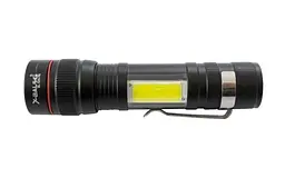 Ліхтар ручний акумуляторний T6 зі скобою та бічним СОВ Zoom з/в USB ліхтарик X-Balog Police BL-520 - мініатюра 4