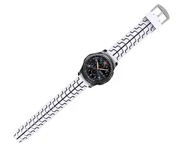 Силіконовий ремінець Primo Splint для годинника Huawei Watch GT 2/GT Active 46 мм White Black - мініатюра 3
