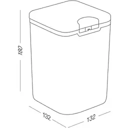 Відро для сміття MBM My Home з кришкою 2 л бежеве (BIN-06 2L BEIGE) - мініатюра 3