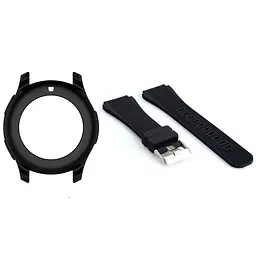 Комплект Watchbands: силіконовий ремінець чорний + чохол чорний Samsung Gear S3 Frontier Samsung Galaxy 46mm (WBKW-46-5) - мініатюра 2