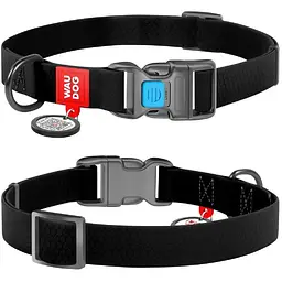 Нашийник для собак Waudog Waterproof водостійкий з QR-паспортом, пластикова пряжка-фастекс, L, Ш 25 мм, Дов 31-49 см (4823089323640)