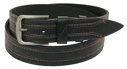 Чоловічий ремінь Skipper 1016-38 під джинси натуральна шкіра 3,8 см Чорний - мініатюра 3