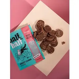 Ласощі для собак Half&Half у формі м'ясних монеток з яловичиною 100 г - мініатюра 4