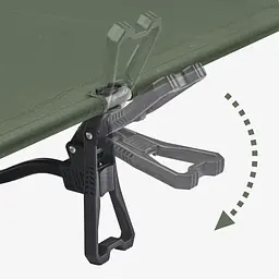 Ліжко туристичне складане Naturehike XJC08 CNK2550WS020 (поліестер + алюміній) Чорний - мініатюра 4