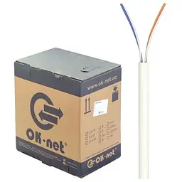 Кабель мережевий OK-Net UTP 305м cat.5e 2 пари (КПВ-ВП (100) 2х2х0,50 / 305)