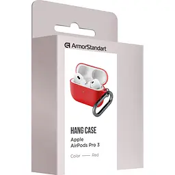 Чохол ArmorStandart Hang Case для Apple AirPods Pro 3 Red (ARM88282) [149505] - мініатюра 3