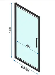 Душові двері Rea Rapid Swing 90 gold REA-K5618 - мініатюра 6